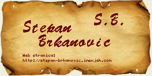 Stepan Brkanović vizit kartica